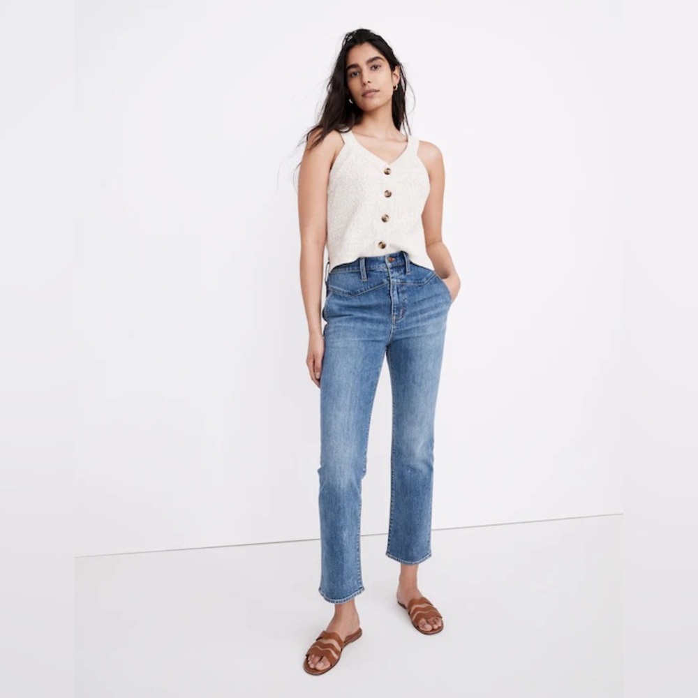 Madewell Slim Demi-Boot Jeans in Tracy Wash: Western Yoke Edition